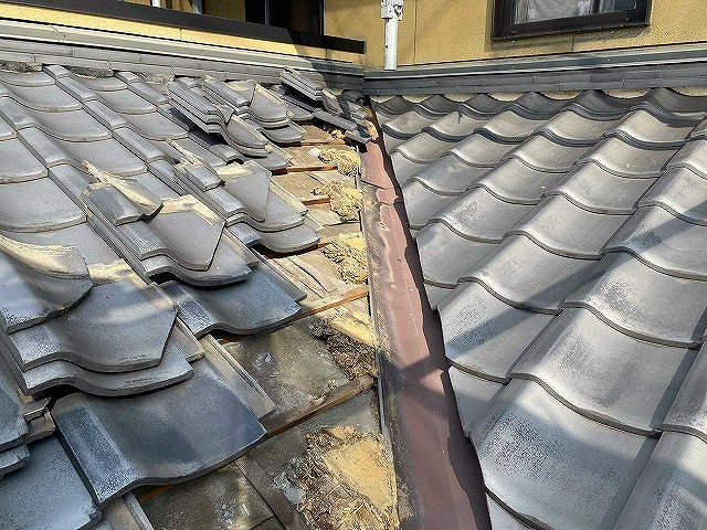 谷板金周辺の下地劣化